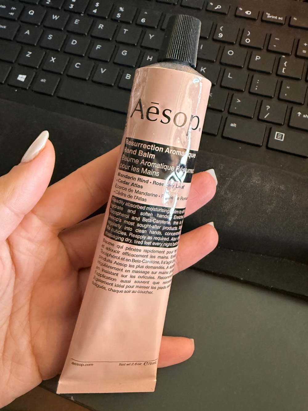 Aesop Resurrection Aromatique Hand Balm — Pale Pink